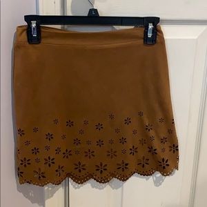 Suede mini skirt!